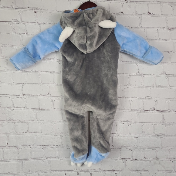 Mick Mack. Footie. Blue and Gray. 0-3 Months - Picture 4 of 10